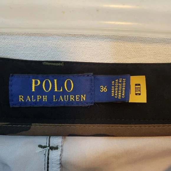 Polo Ralph Lauren Mens Camouflage All Day Beach Shorts Size 36 Zip Pocket - Picture 3 of 8